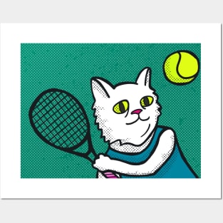 Tennis Cat Posters and Art